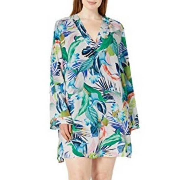 La Blanca In The Moment Tropical Swim Coverup size large plus size 1X Large New! - Picture 1 of 16